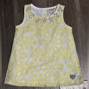 Juicy couture baby girl dress 24 mo floral lace sequin bling flower summer